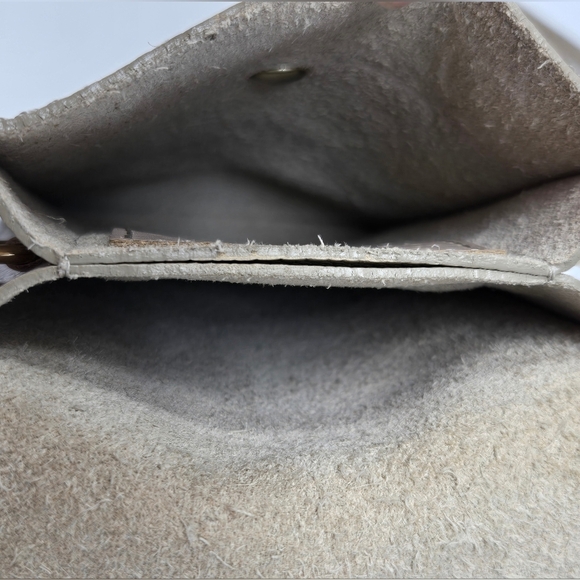 ISADORA LEATHER SMALL CROSSBODY PURSE MINI BAG TRAVEL TAUPE TAN WOMEN ITALY - Picture 9 of 14